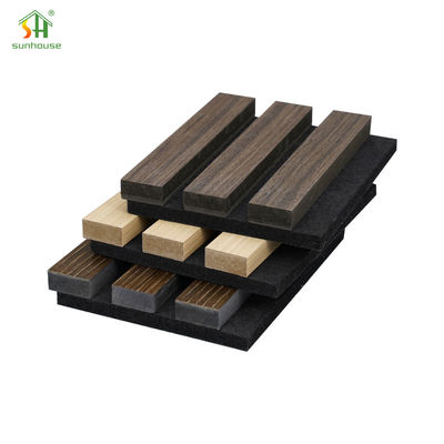 Polyester Foam Acoustic Wall Panel MDF Slat Wall Panel Noise Reduction Customized