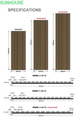 Natural ACOUSTIC WOOD PANEL WALL Modern Living Room Sound Proof Absorbing Acoustic Panels with 3D Model Design