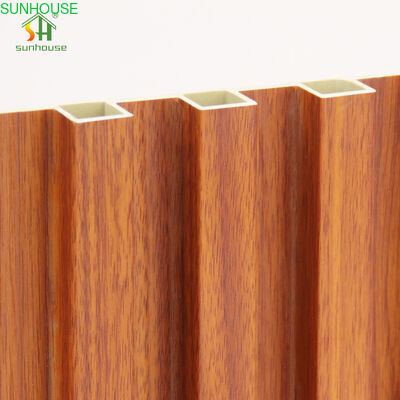 Spot Goods Hot Sales Outdoor WPC Wall Panel PVC Wood Plastic Composite Exterior Wall Cladding Fireproof Living Room Apartment