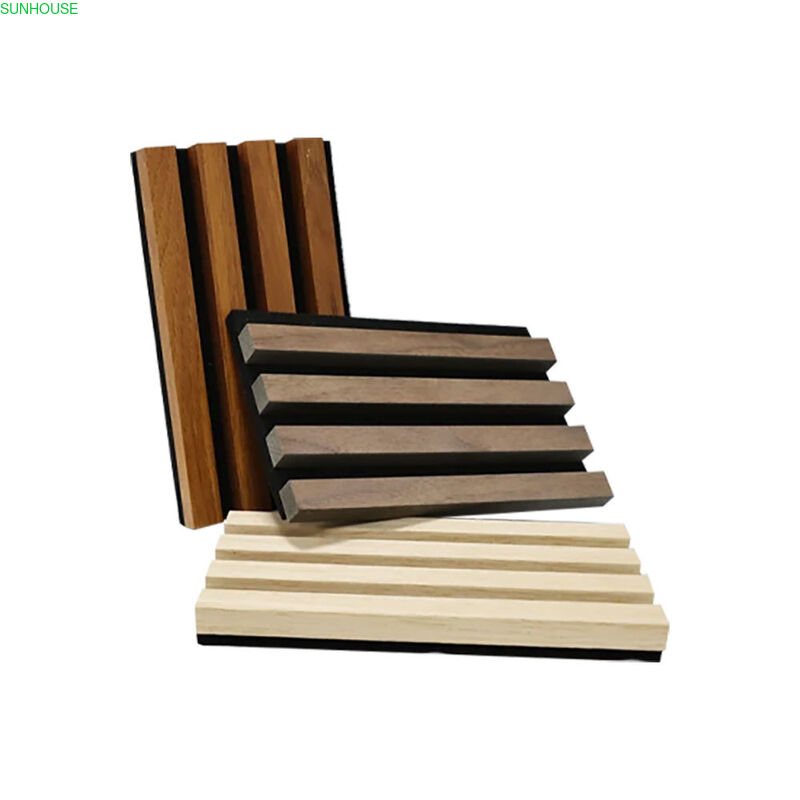 2400X600Mm High Quality Acoustic Slat Wall Panel Soundproof Wooden Panels for Home and Office for Living Room