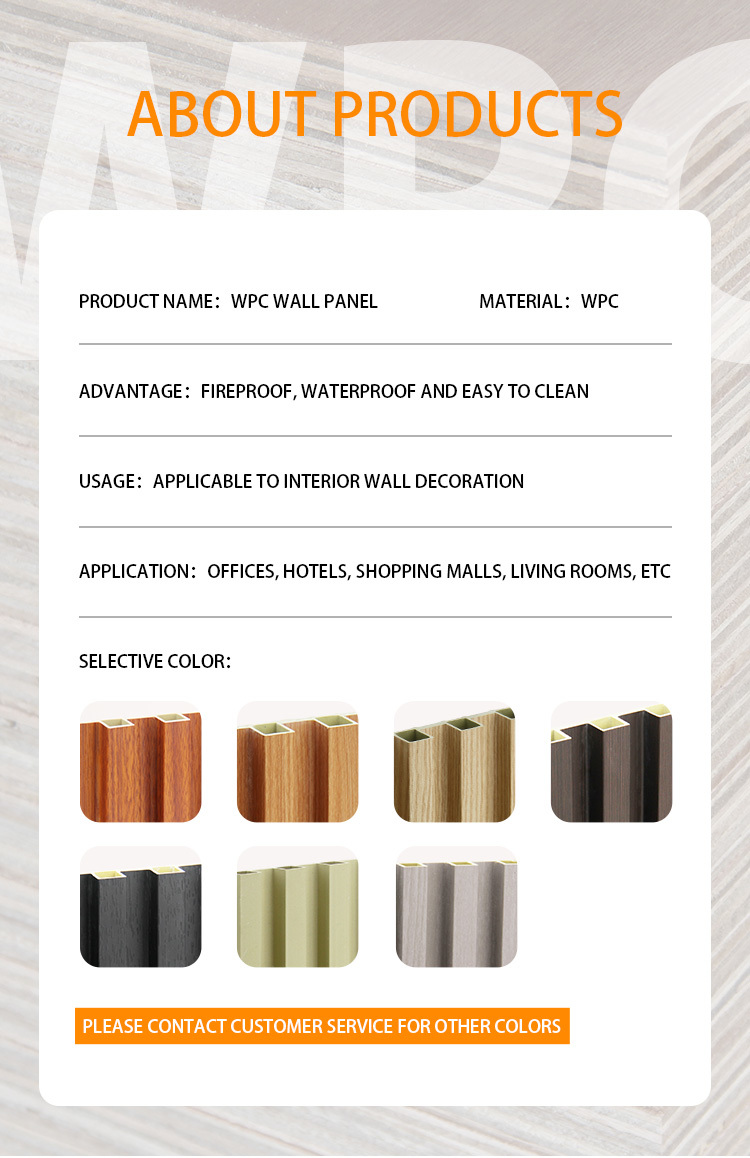 Fire Retardant WPC Wall Panel with 30 Years Service Life and 100% Recycled Material for Exterior and Interior Decoration