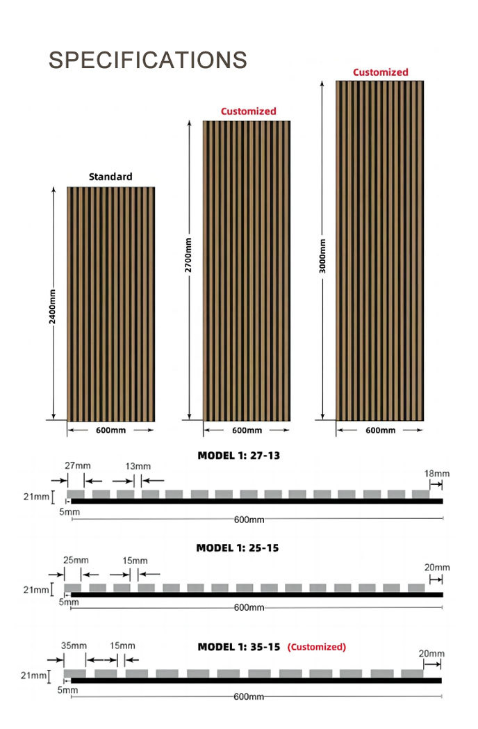 Natural ACOUSTIC WOOD PANEL WALL Modern Living Room Sound Proof Absorbing Acoustic Panels with 3D Model Design