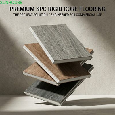 OEM 4mm 5mm 6mm 8mm Wholesale SPC Vinyl Click Lock Flooring Rigid Core SPC Floor Plank With Wood Grain for Living Room