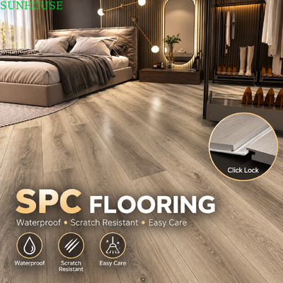 좋은 가격 SPC 인증 클릭 바닥 튼튼한 코어 비닐 판지 글로벌 건물 프로젝트에 EN ASTM FloorScore 준수 온라인